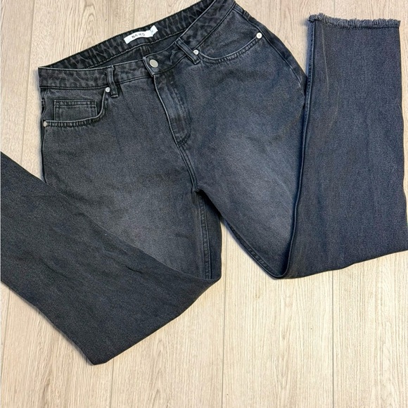 Na-Kd Denim - Women’s NA-KD Two Tone Pocket Raw Hem Jeans 29 100%Cotton